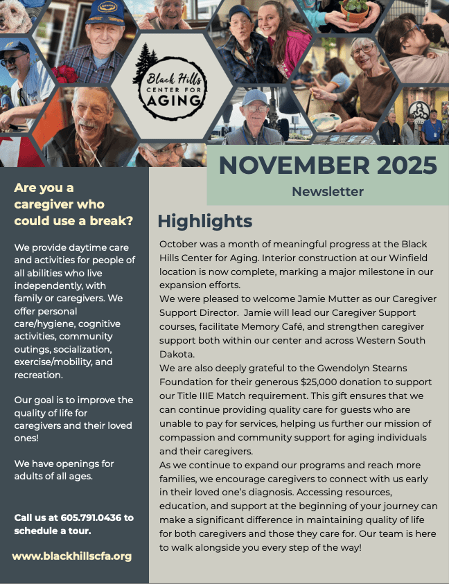 November 2025 Newsletter Front Page
